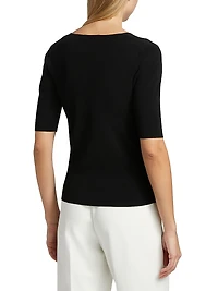 Jessica Sweetheart Neck Fitted Sweater