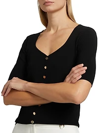 Jessica Sweetheart Neck Fitted Sweater