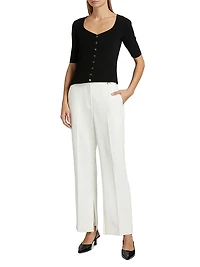 Jessica Sweetheart Neck Fitted Sweater