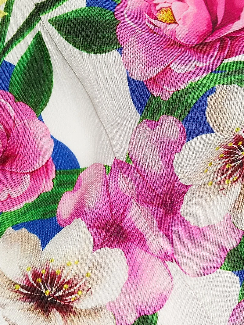 Arminta Scallop Floral Print Blouse