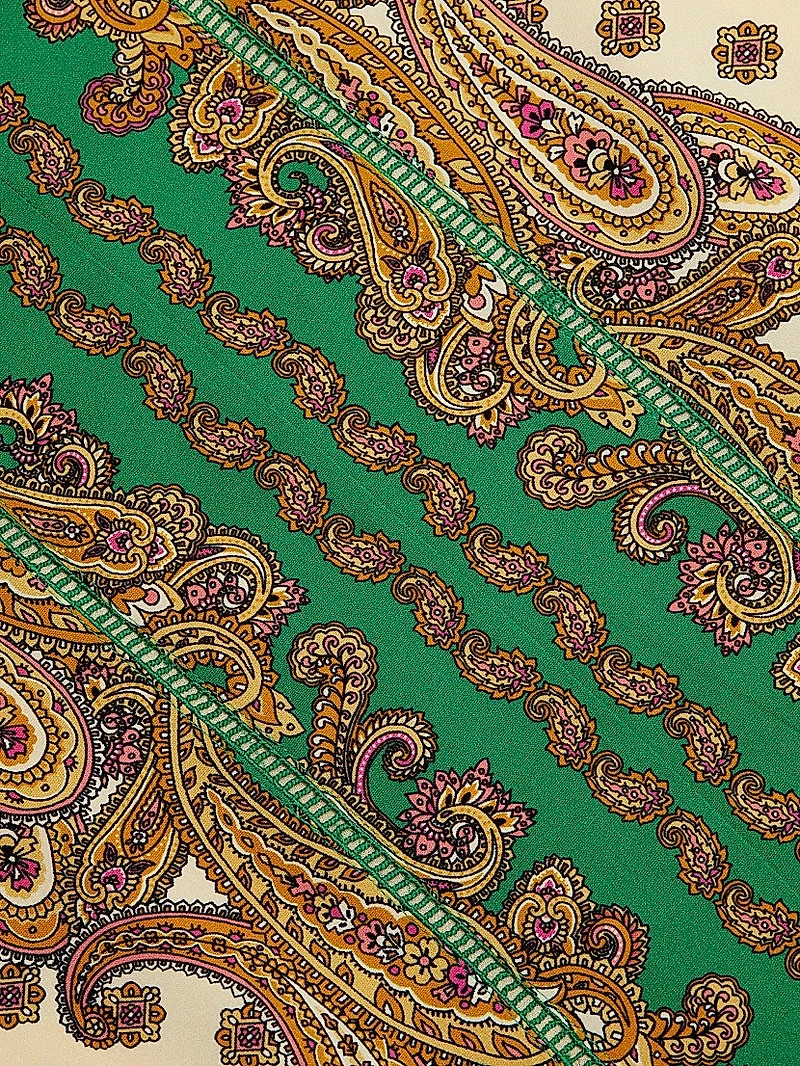 Isa Jewel Paisley Long-Sleeve Blouse