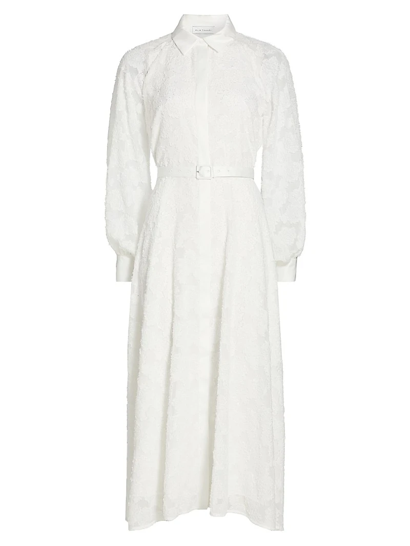 Kassiani Lace Long-Sleeve Midi-Shirtdress