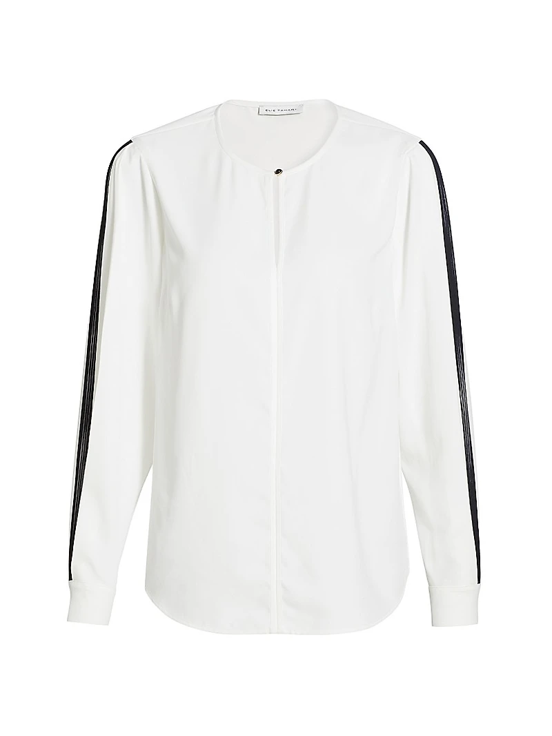 Spring Ellis Contrast Long Sleeve Blouse