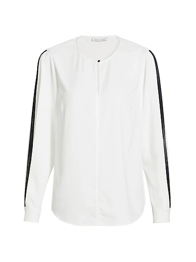 Spring Ellis Contrast Long Sleeve Blouse