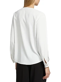 Spring Ellis Contrast Long Sleeve Blouse