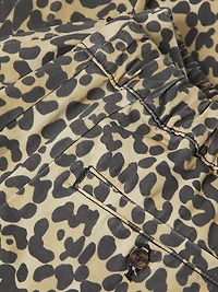 Leopard Drop-Crotch Trousers