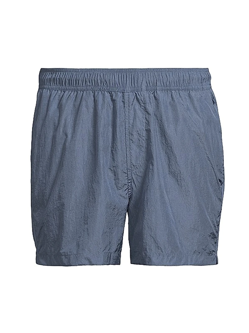 Crinkled Nylon Swim Trunks