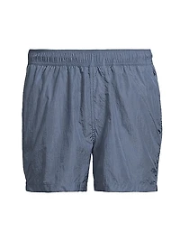 Crinkled Nylon Swim Trunks