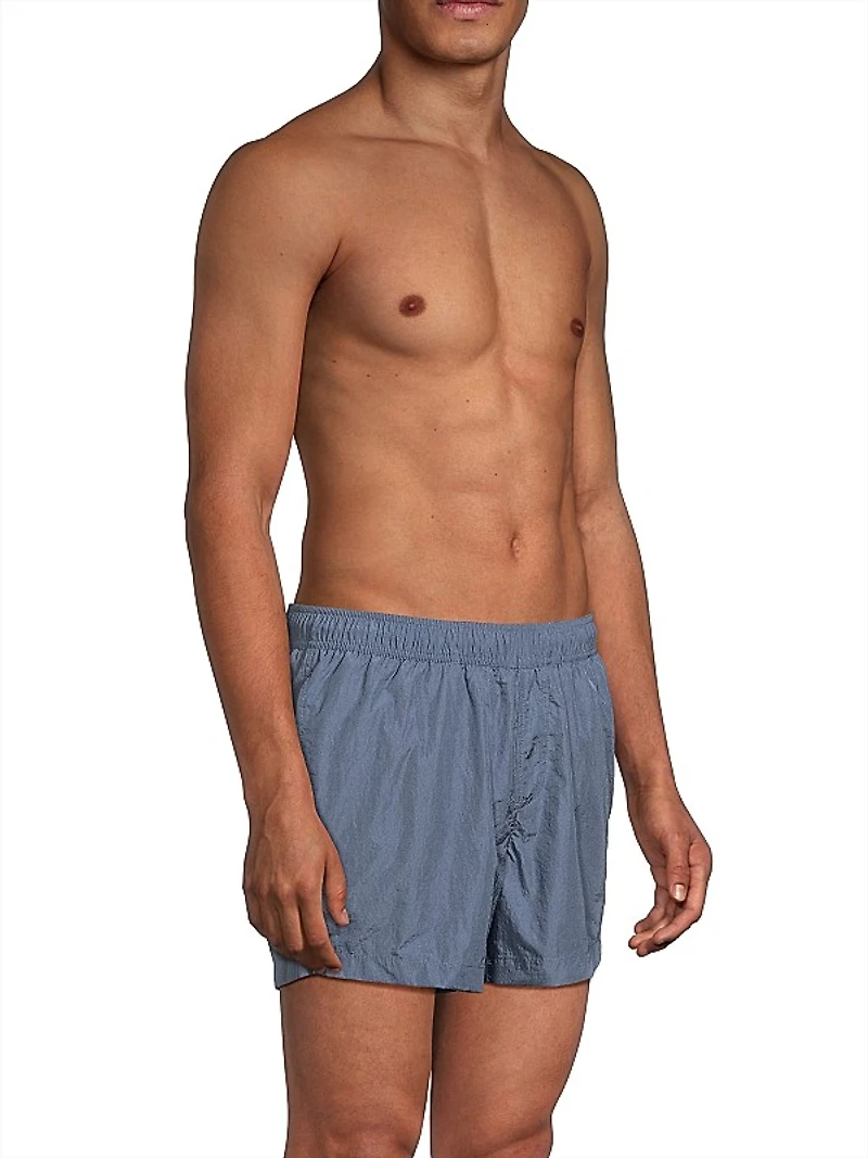 Crinkled Nylon Swim Trunks