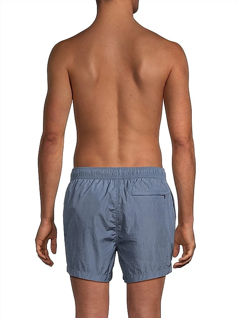 Crinkled Nylon Swim Trunks