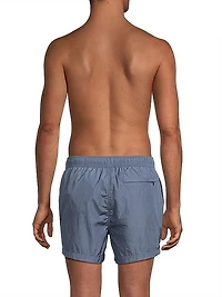 Crinkled Nylon Swim Trunks