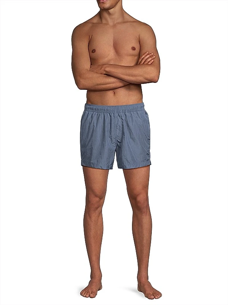 Crinkled Nylon Swim Trunks