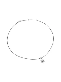 Star of David Pendant Necklace in Sterling Silver with Diamonds