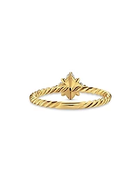 Petite Modern Renaissance Pyramid Ring 18K Yellow Gold