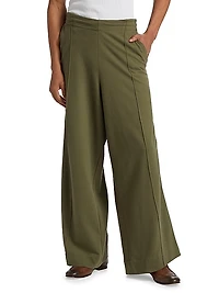 Wide-Leg Track Pants