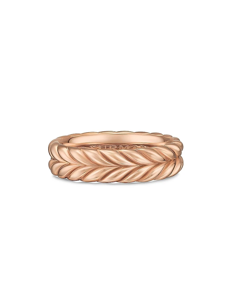 Chevron Band Ring 18K Rose Gold