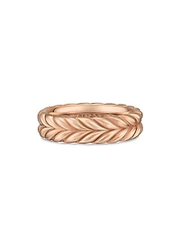 Chevron Band Ring 18K Rose Gold