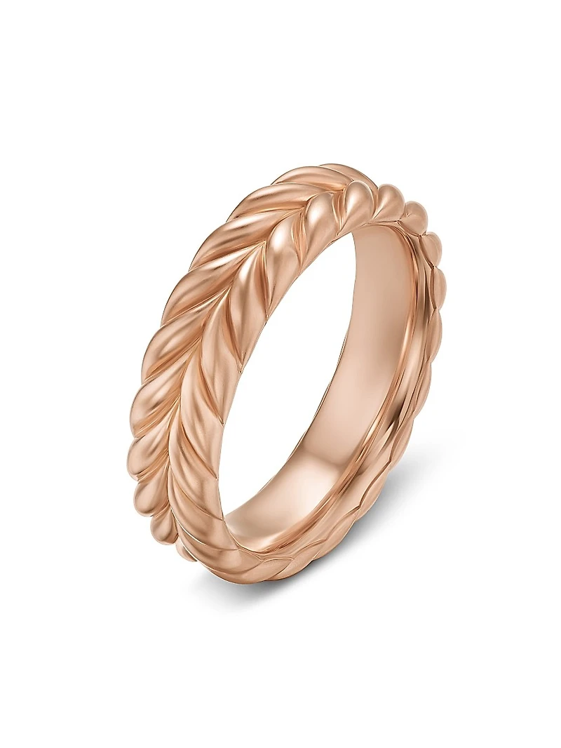 Chevron Band Ring 18K Rose Gold