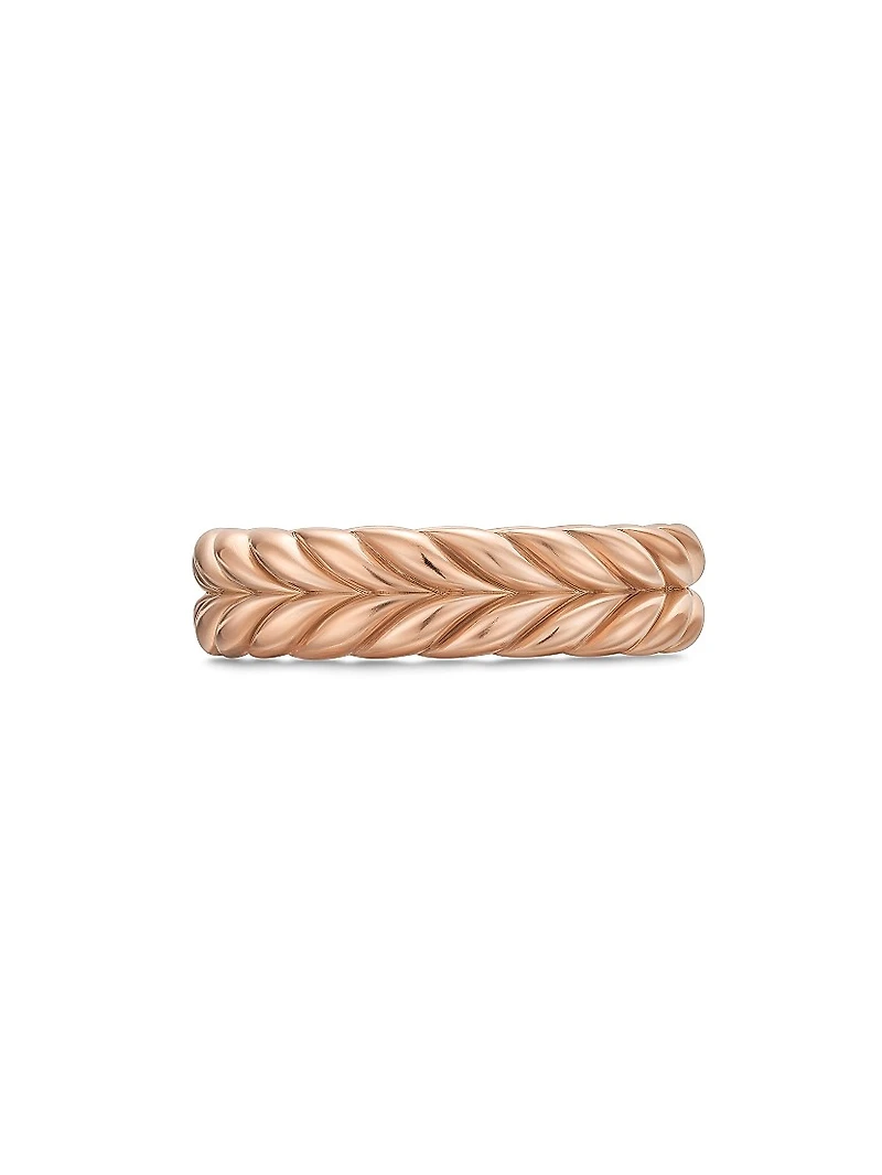 Chevron Band Ring 18K Rose Gold
