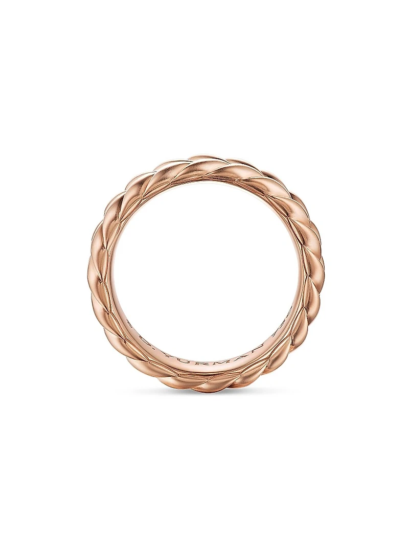 Chevron Band Ring 18K Rose Gold