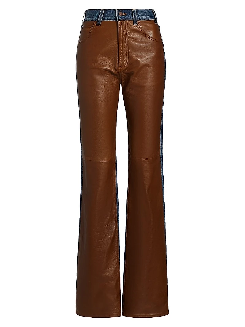 Joan Paneled Straight-Leg Jeans