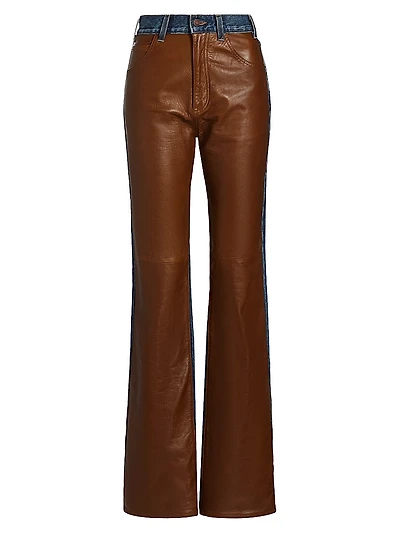 Joan Paneled Straight-Leg Jeans