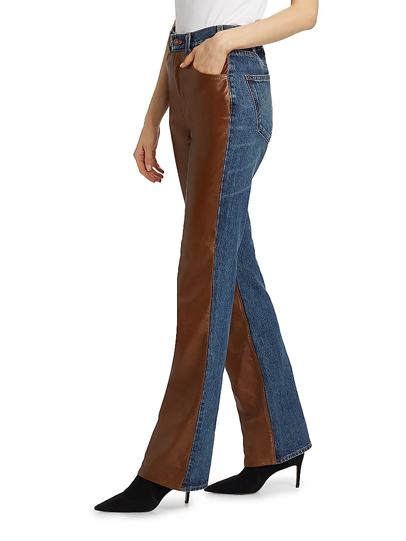 Joan Paneled Straight-Leg Jeans