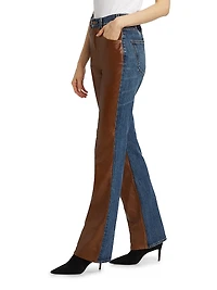 Joan Paneled Straight-Leg Jeans