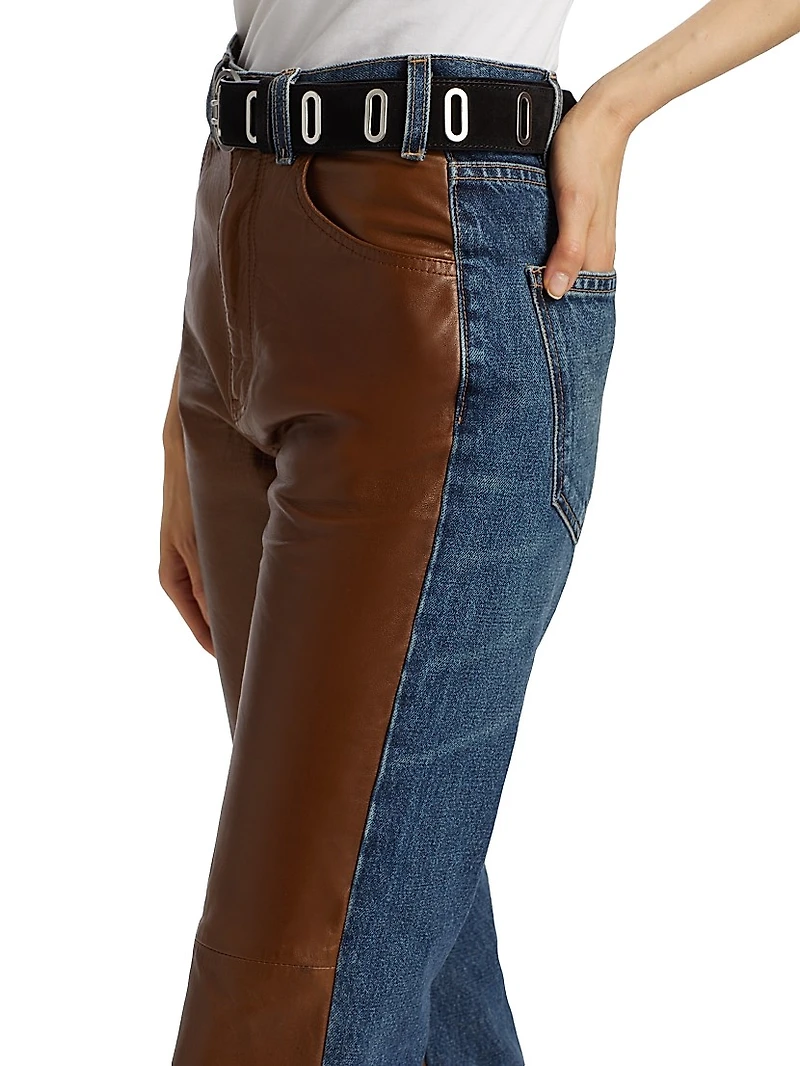 Joan Paneled Straight-Leg Jeans