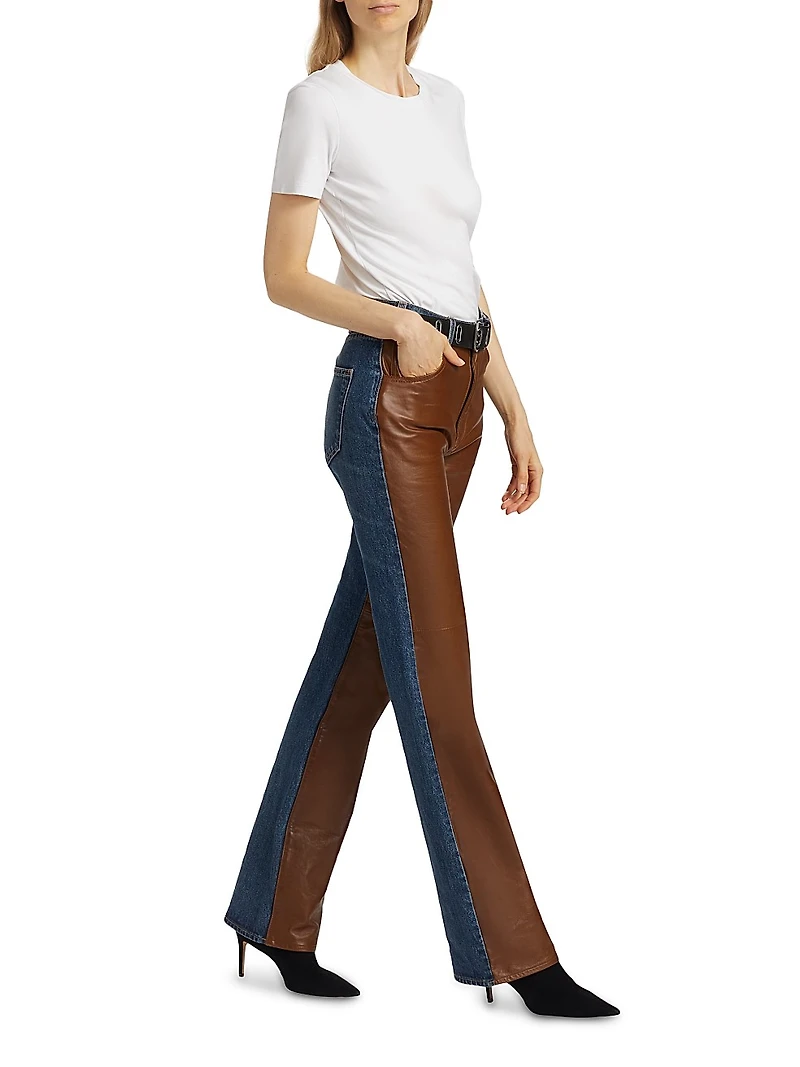 Joan Paneled Straight-Leg Jeans