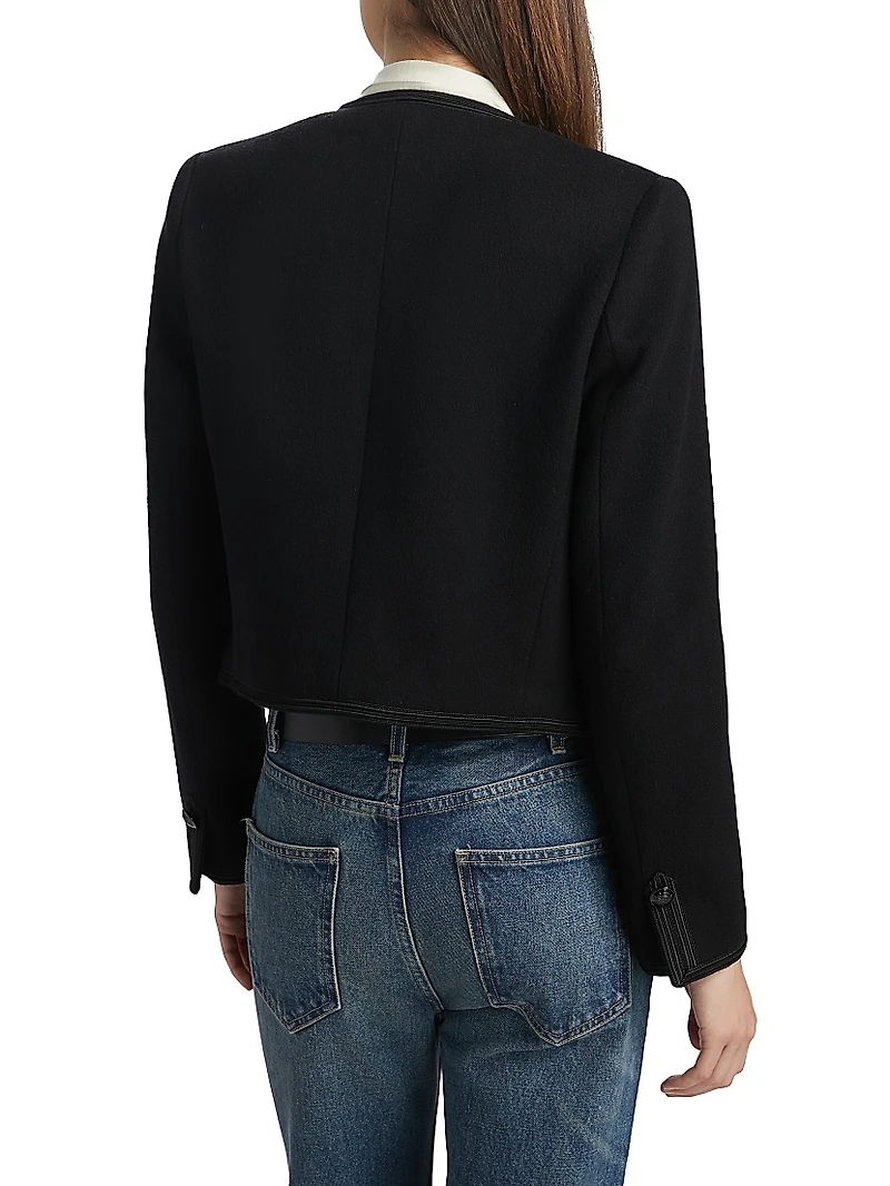Joni Virgin Wool Open-Front Jacket