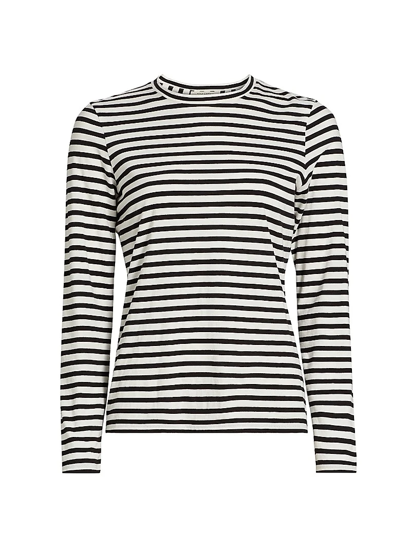 Susana Striped Cotton Long-Sleeve T-Shirt