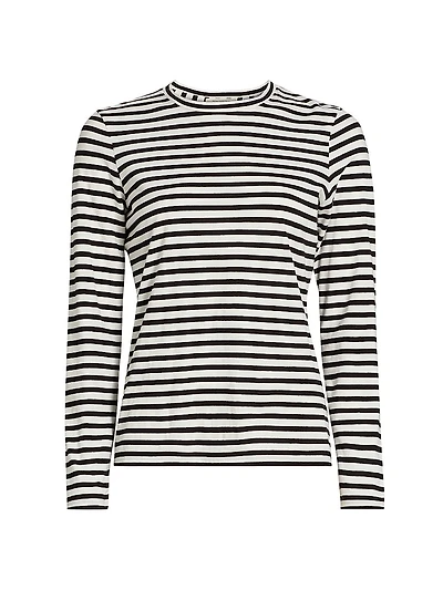 Susana Striped Cotton Long-Sleeve T-Shirt
