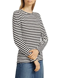 Susana Striped Cotton Long-Sleeve T-Shirt
