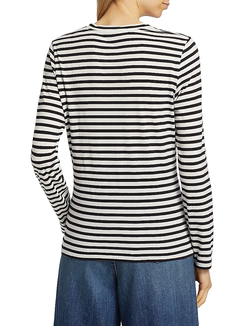Susana Striped Cotton Long-Sleeve T-Shirt