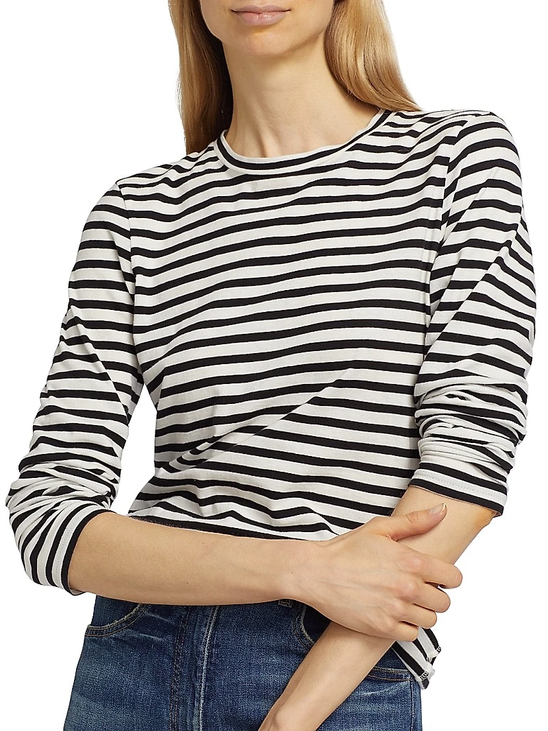 Susana Striped Cotton Long-Sleeve T-Shirt