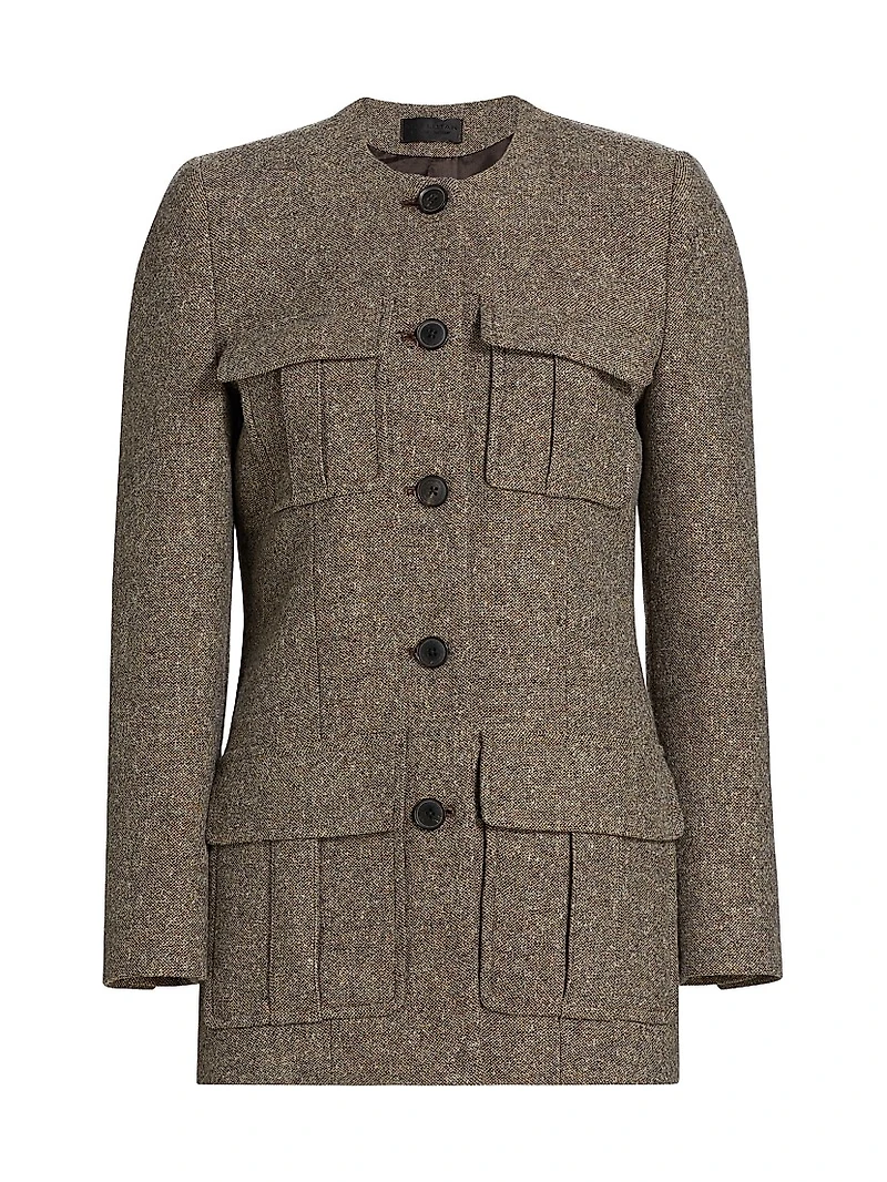 Gabriella Wool-Blend Tweed Jacket