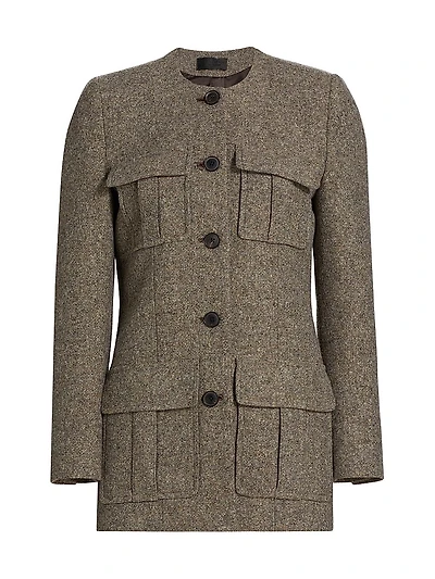 Gabriella Wool-Blend Tweed Jacket