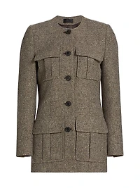 Gabriella Wool-Blend Tweed Jacket