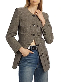 Gabriella Wool-Blend Tweed Jacket