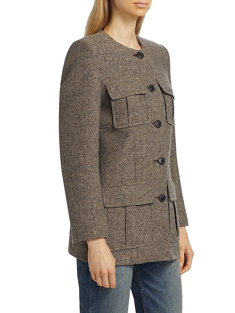 Gabriella Wool-Blend Tweed Jacket