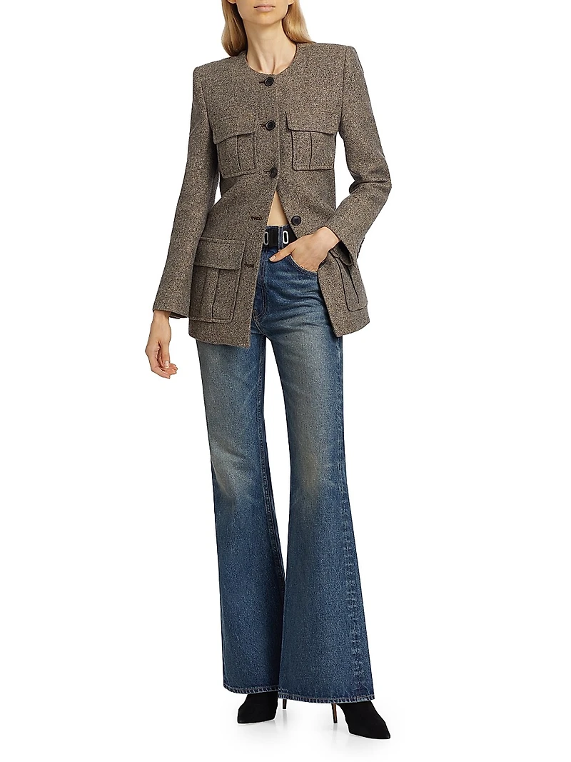 Gabriella Wool-Blend Tweed Jacket