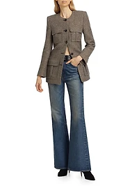 Gabriella Wool-Blend Tweed Jacket