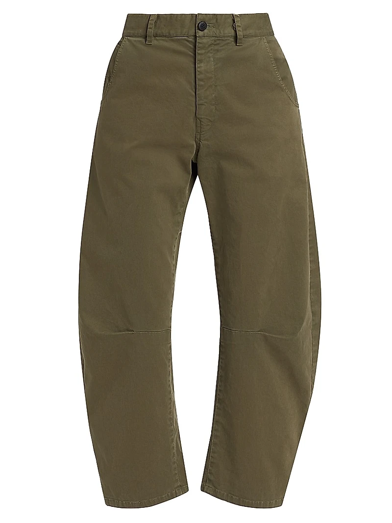 Emerson Stretch-Cotton Wide-Leg Crop Pants