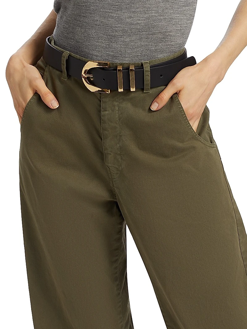 Emerson Stretch-Cotton Wide-Leg Crop Pants