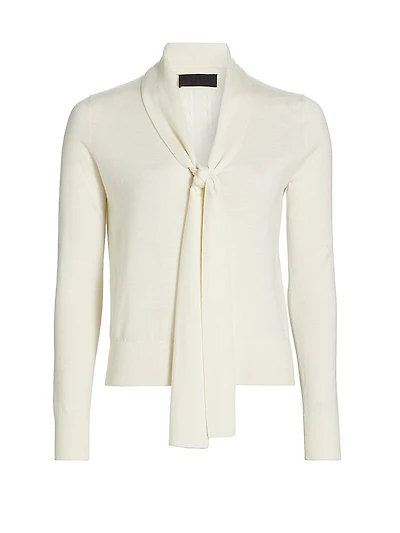 Ayla Wool Tieneck Sweater