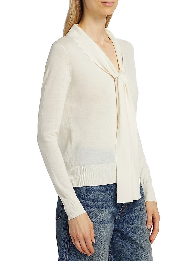 Ayla Wool Tieneck Sweater