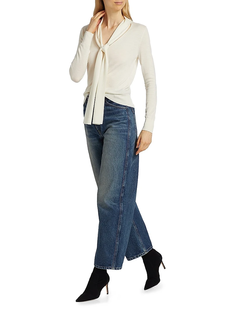 Ayla Wool Tieneck Sweater