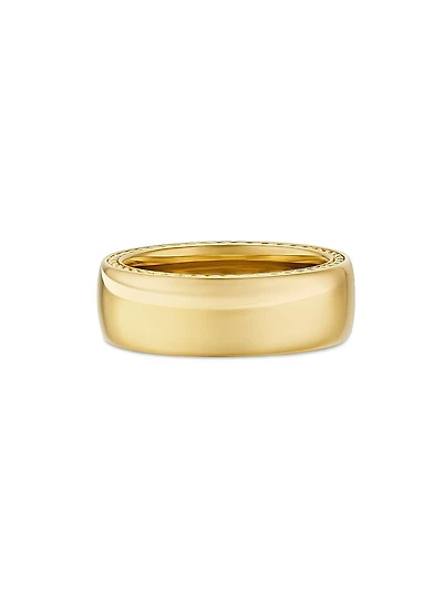 Streamline Band Ring in 18K Yellow Gold, 8MM
