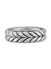 Chevron Band Ring Sterling Silver
